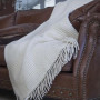 Plaid woolen Vladi Rogojka white 200x220 cm