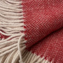Plaid woolen Vladi Oslo Alise white-red 140x200 cm
