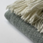 Plaid woolen Vladi Ontario Flaiv 300 white-ice-green 140x200 cm