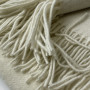 Плед шерстяной с кашемиром Влади Тоскана бело-бежевый 140х200 см