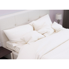 Set of pillowcases with piping Stripe Beige SoundSleep satin-stripe beige 50x70 cm