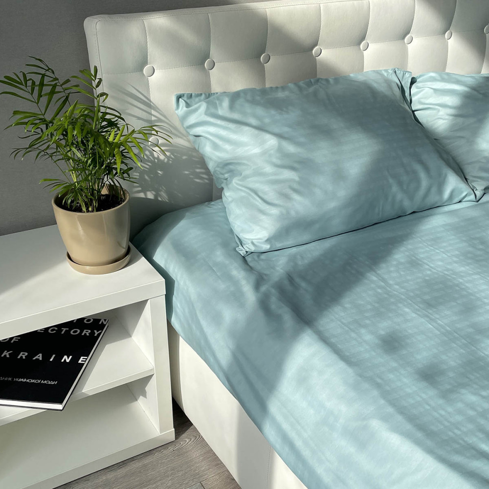 Bed linen set Emily Fiber Marine Stripe Microfiber Euro 200x220 cm Blue (94031119)