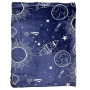 Плед флисовый Cosmic ТМ Emily синий 200х220 см