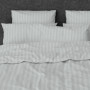 Stripy Grey SoundSleep bedding set single calico