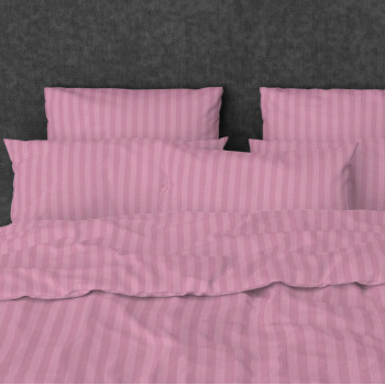 Простирадло на гумці SoundSleep Stripy Pink бязь 90х200 см (93949415)