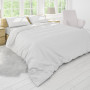 Stripy White SoundSleep bedding set single calico