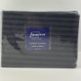 Sheet with elastic band Stripy Graphite SoundSleep coarse calico 160x200 cm