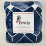 Плед флісовий Mosaic ТМ Emily синій 200х220 см