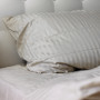 Комплект постельного белья Stripe Sense Beige сатин-страйп SoundSleep бежевый полуторный