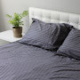 Комплект постельного белья Stripe Sense Graphite сатин-страйп SoundSleep графит семейный
