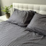Set of pillowcases Stripe Sense Graphite satin-stripe SoundSleep graphite 70x70 cm