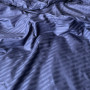 Комплект постільної білизни Stripe Sense Dark Blue сатин-страйп SoundSleep темно-синій сімейний