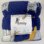 Плед флисовый Сats ТМ Emily синий 150х220 см