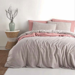 Bed linen set SoundSleep Stonewash AURA OPAL GRAY euro gray (51725458)