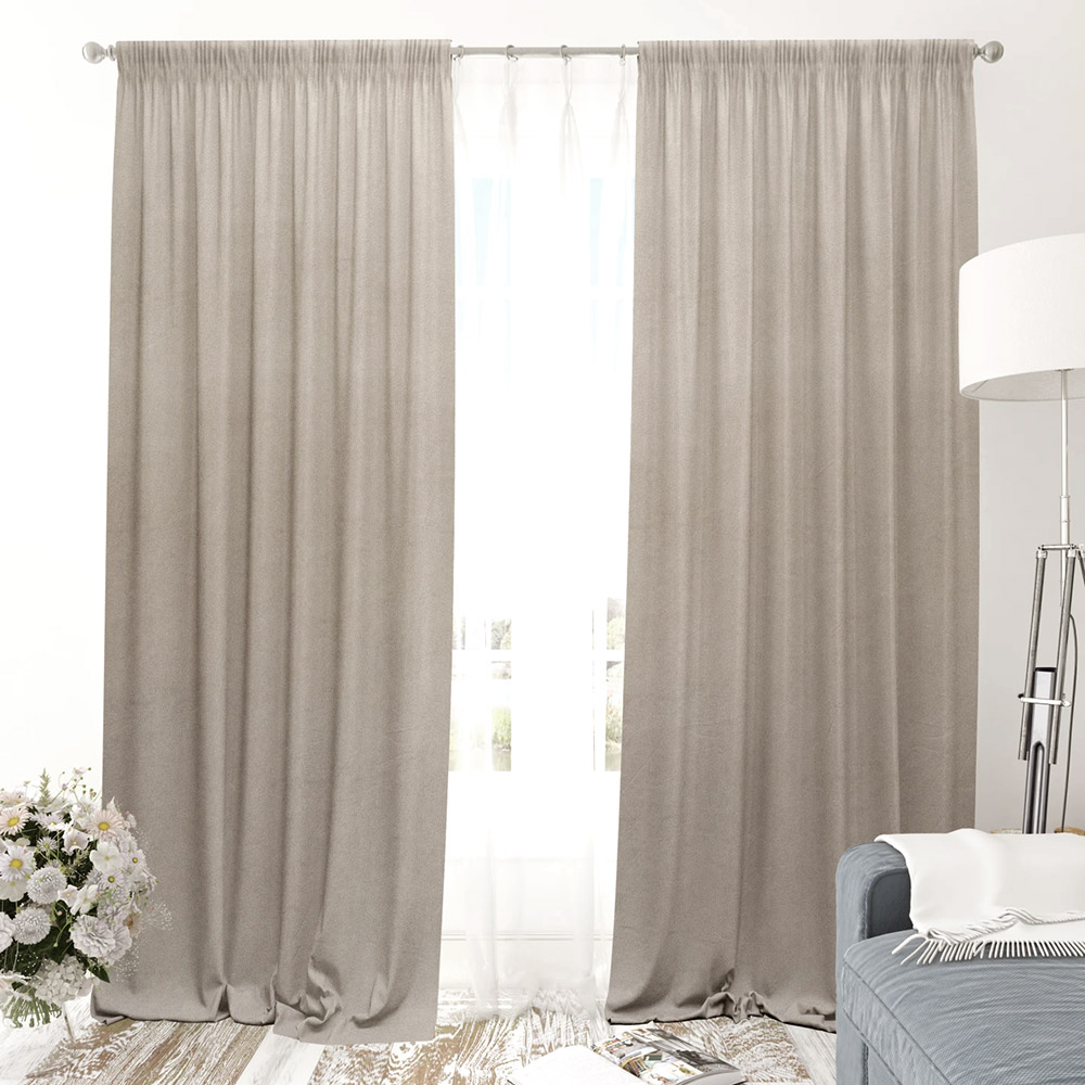 Curtain Emily velor Beijing beige-grey 270 cm x 150 cm (2800005195675)