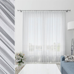 Tulle Emily mesh Milano white with gray stripes with weighting 270x300 cm (2800005197150)