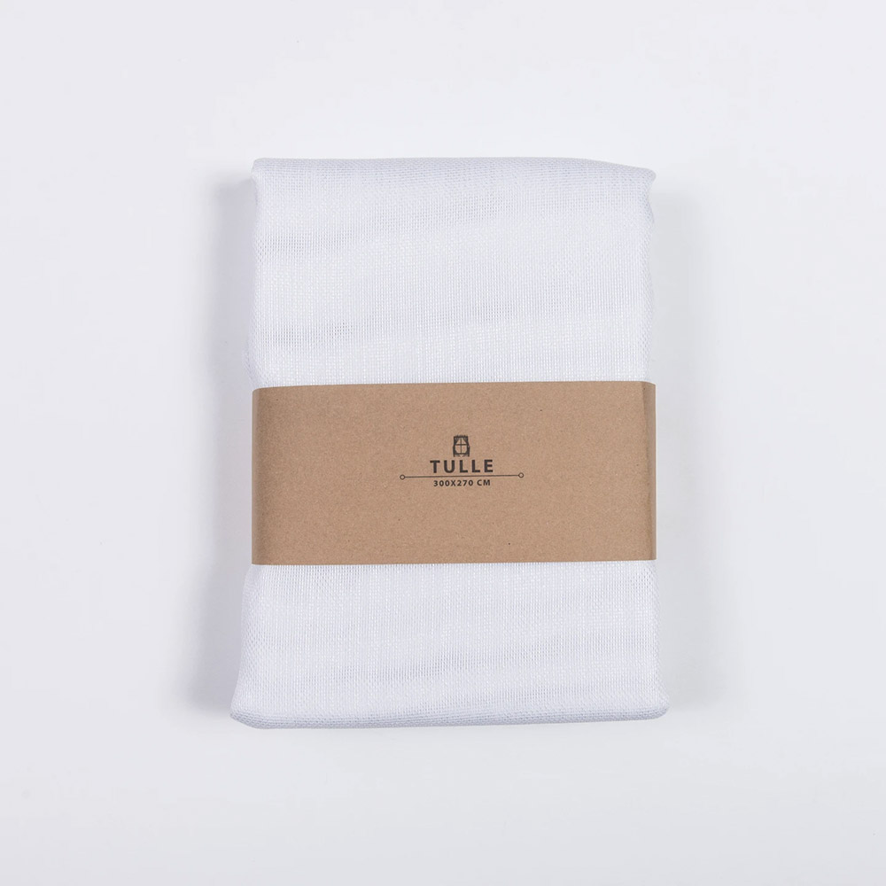 Emily Tulle Textured Mesh white with weight 270x300 cm (2800005197211)