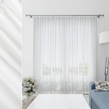 Emily Striped Tulle White with Weight 270x300 cm (2800005195743) Emily Striped Tulle White with Weight 270x300 cm (2800005195743)