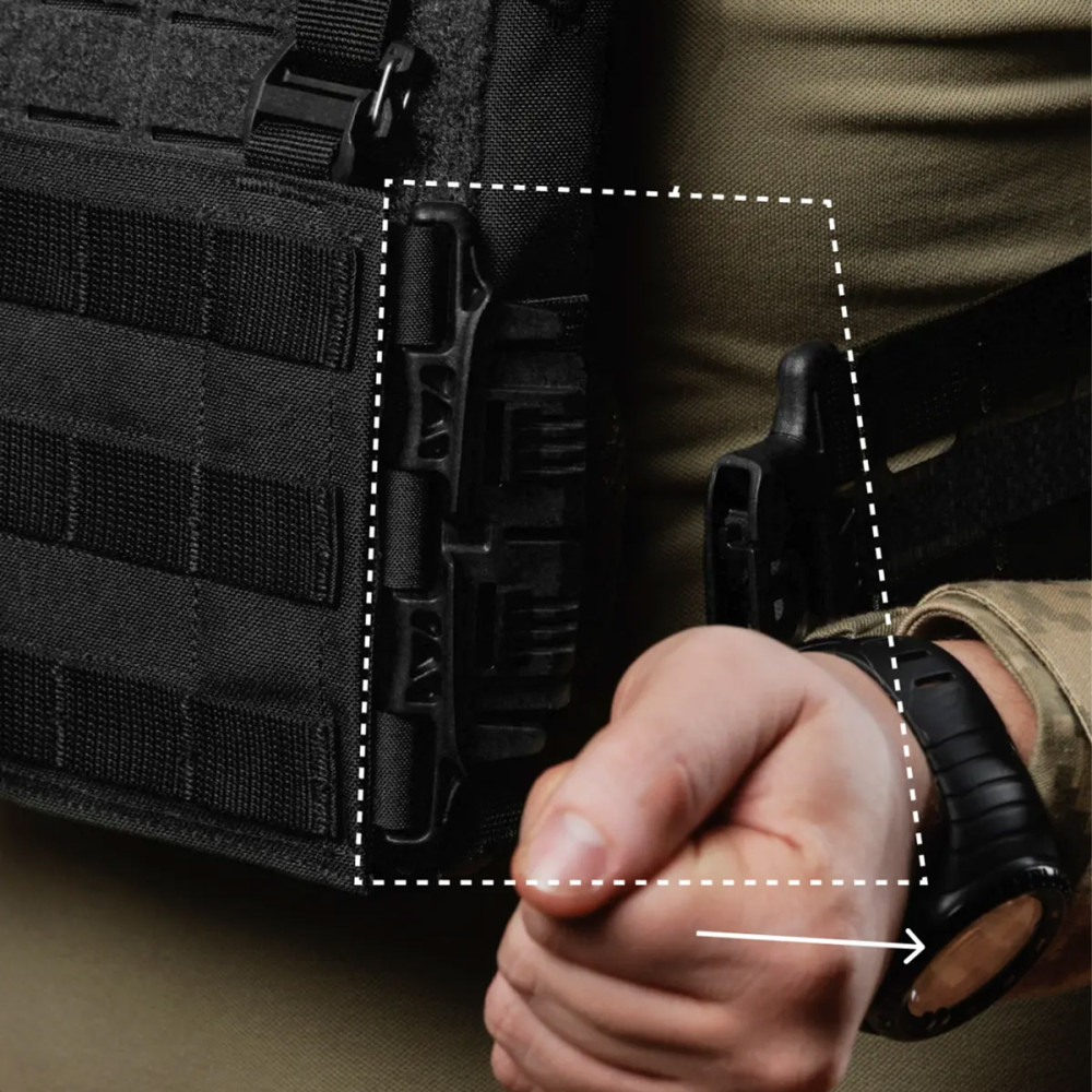 Cummerbunds Ballistics 2 hard cummerbunds for the M4 plate carrier XS-XL black (101041106)