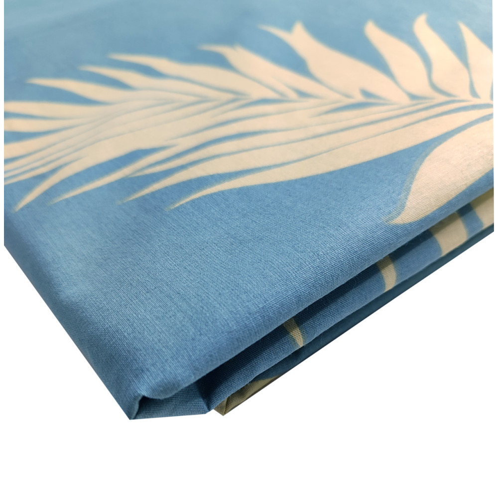 SoundSleep Azure Leaves sheet calico 150x220 cm blue (2800005153101)