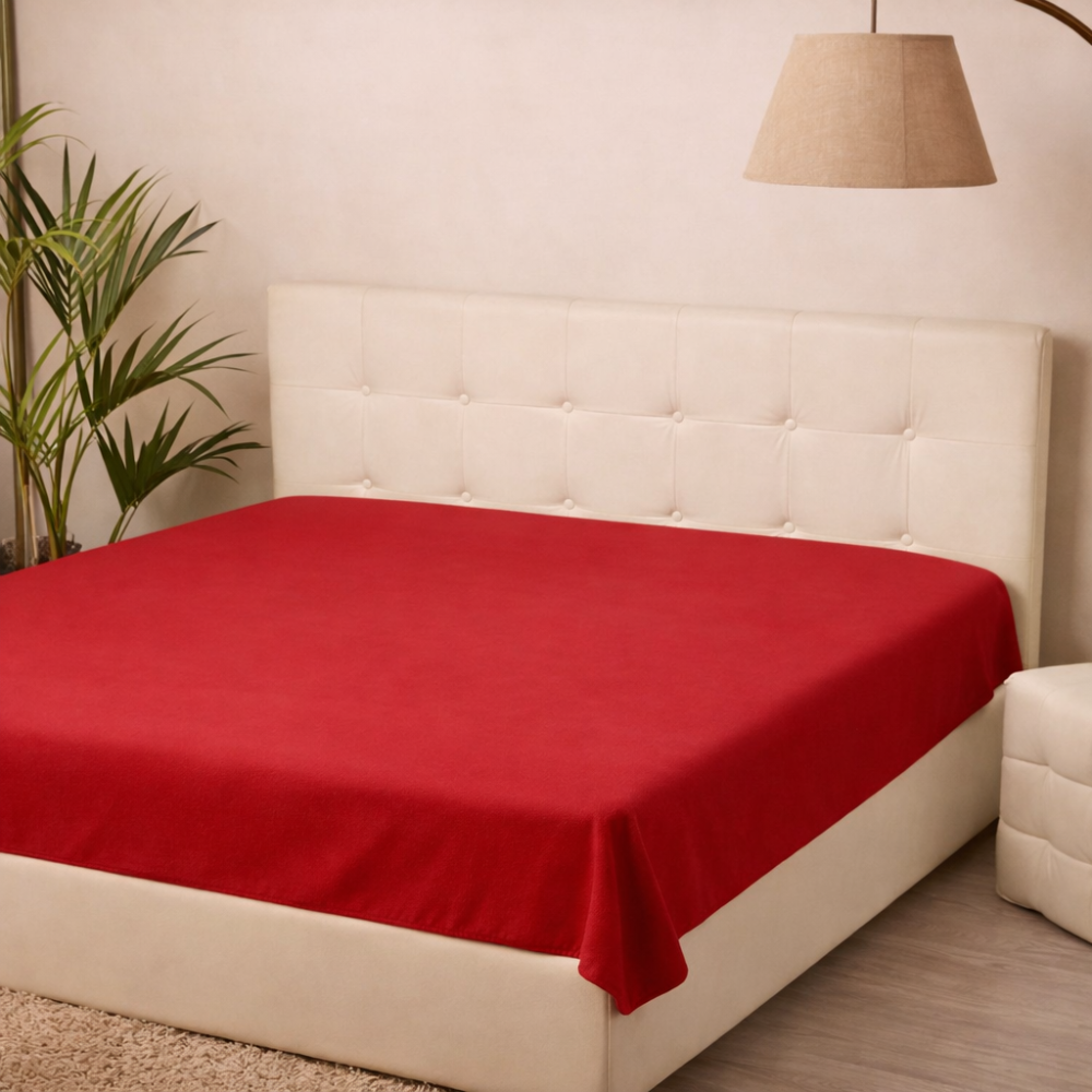 flannel sheet SoundSleep 150x240 cm Red (2800004996730)
