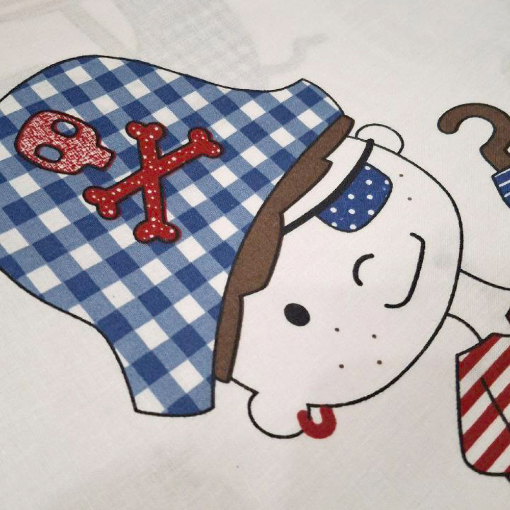 Bedding set SoundSleep Pirates calico to bed 110x145 cm white (2800004925099)