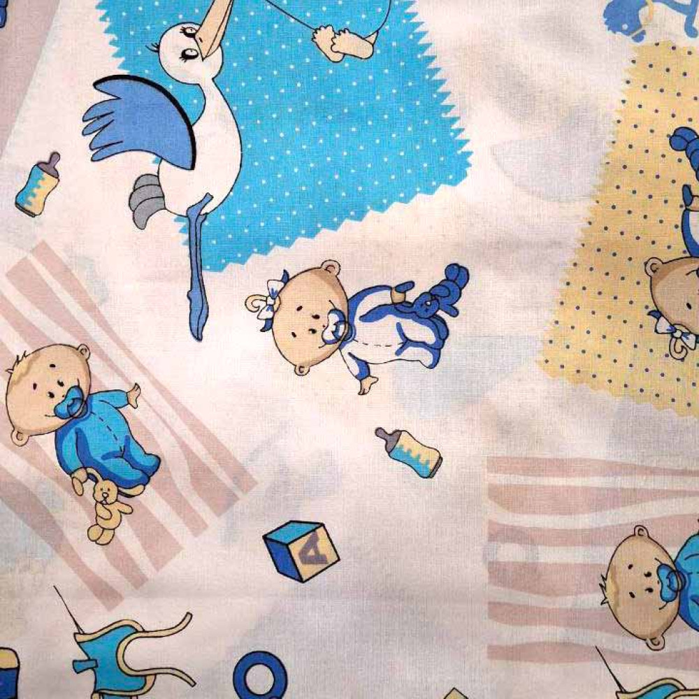 Bedding set for the chest SoundSleep Baby baby calico 110x145 cm white with print (2800005028126)