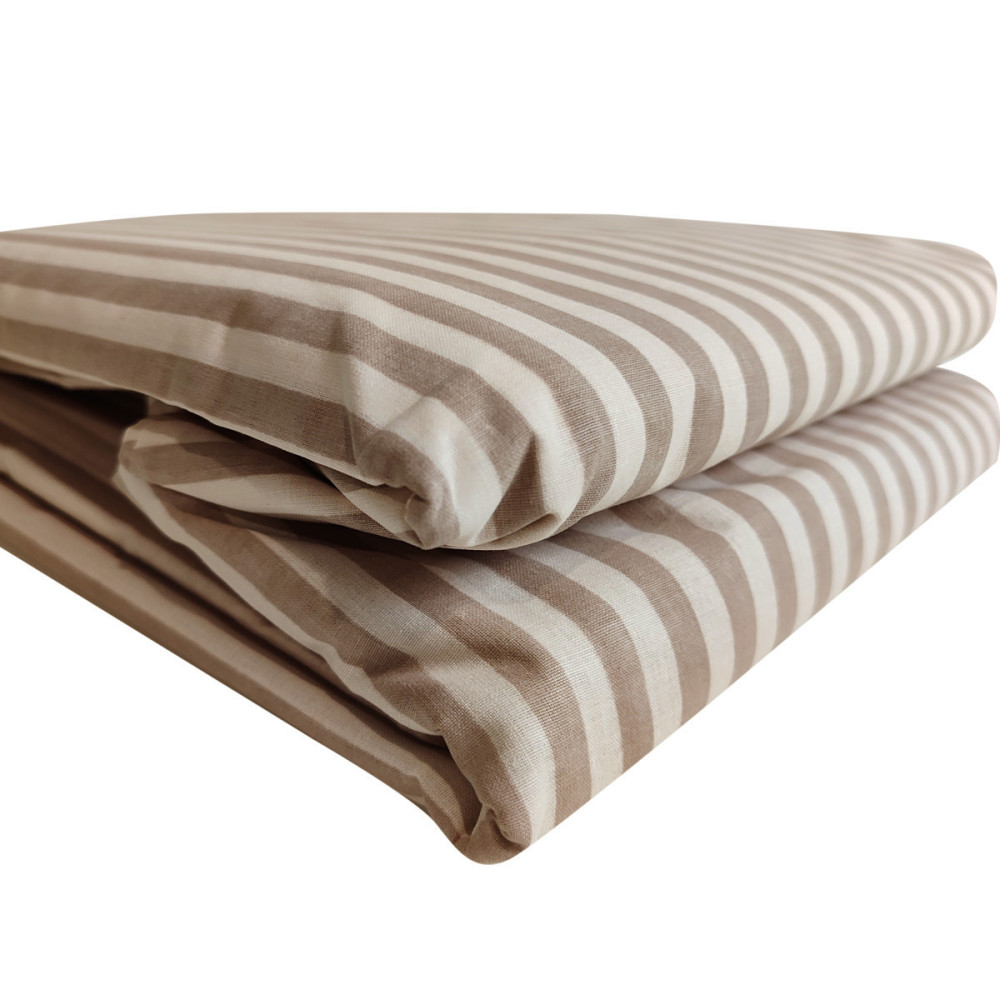 SoundSleep Stripy Mokko bedding set coarse calico double 175х215 cm beige (2800005040432)