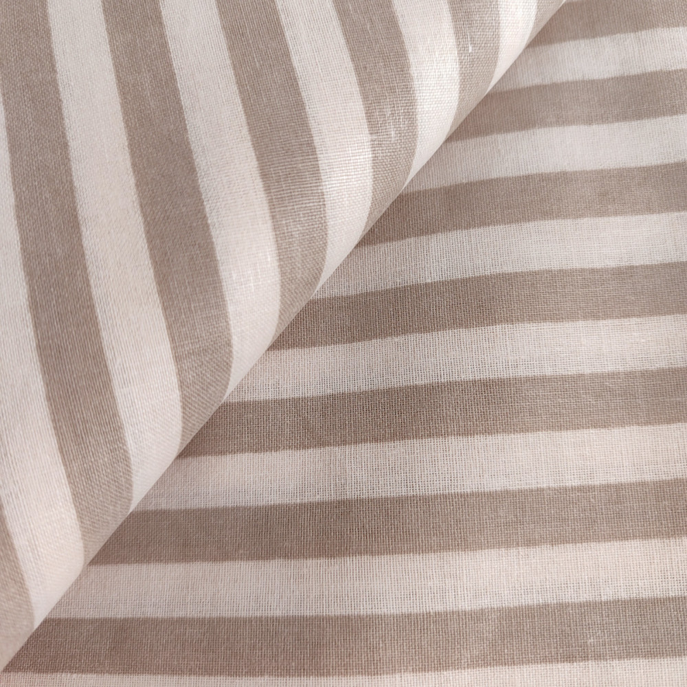 SoundSleep Stripy Mokko bedding set coarse calico double 175х215 cm beige (2800005040432)