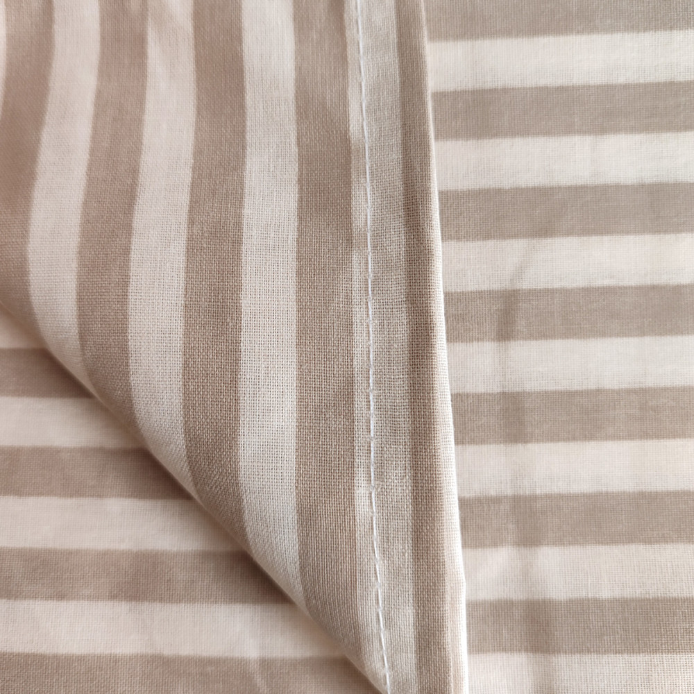 SoundSleep Stripy Mokko bedding set coarse calico double 175х215 cm beige (2800005040432)