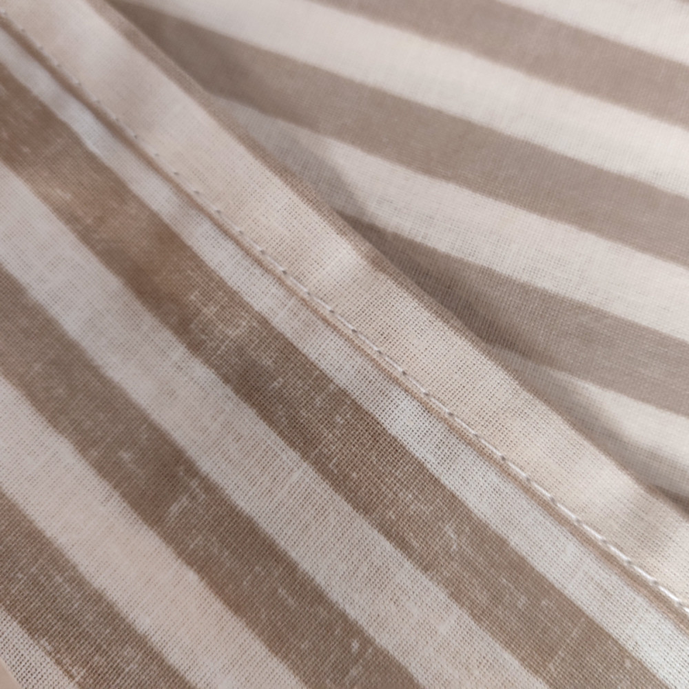 SoundSleep Stripy Mokko bedding set coarse calico double 175х215 cm beige (2800005040432)