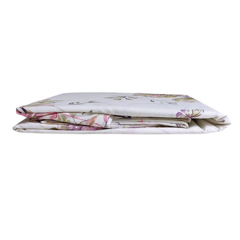 Bed linen set SoundSleep Fiona single calico 140x215 cm white (2800004976145)
