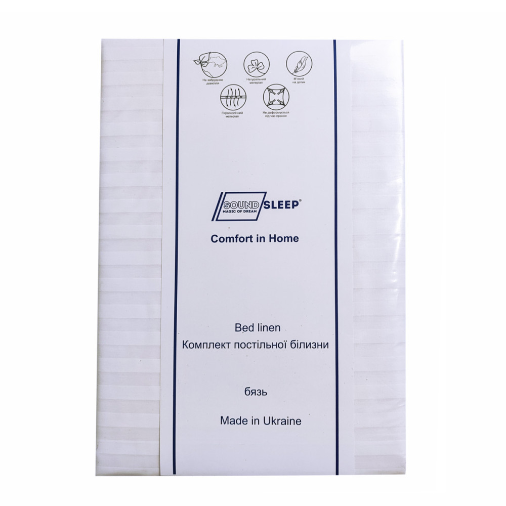 Bed linen set SoundSleep Stripy White calico double 175x215 cm (2800005045185)