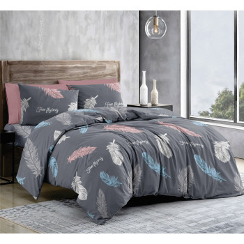 Pillowcase SoundSleep Feathers Dark Grey Gold Calico 50x70 cm (2800005135893) Pillowcase SoundSleep Feathers Dark Grey Gold Calico 50x70 cm (2800005135893)