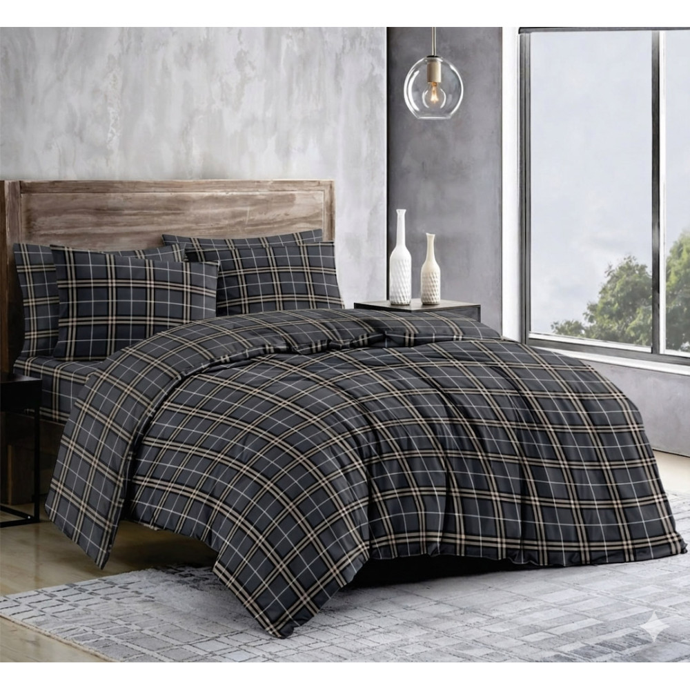 Наволочка SoundSleep Dark Tartan Grey бязь-голд 40х60 см сіра (2800005136074)