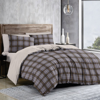 Наволочка SoundSleep Tartan Grey бязь-голд 40х60 см бежева однотонна (2800005136210)