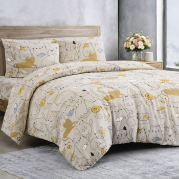  Pillowcase SoundSleep  Cute Kittens calico 40x60 cm beige (2800005027457)