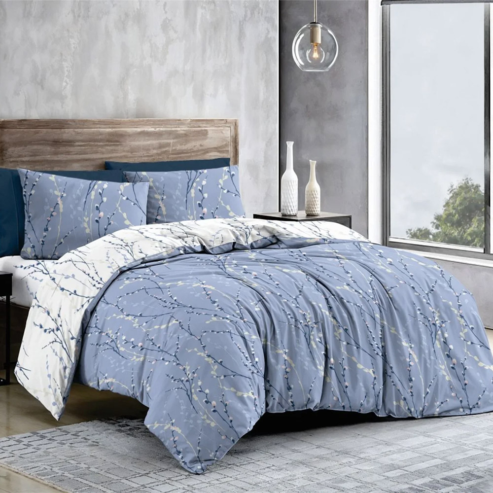Комплект постільної білизни SoundSleep Branch Blue бязь-голд двоспальний 175х215 см (2800005093346)