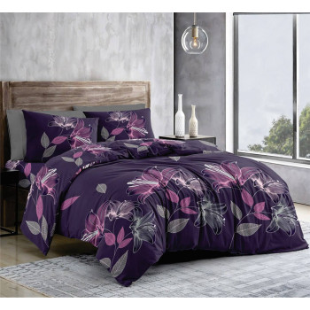 Bedding set SoundSleep Floral Purple calico-gold one and a half 160x220 cm (2800005093216)