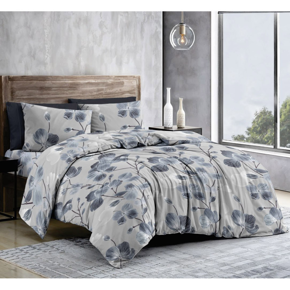 Bedding set SoundSleep Grey Garden calico-gold double 175x215 cm (2800005093667)