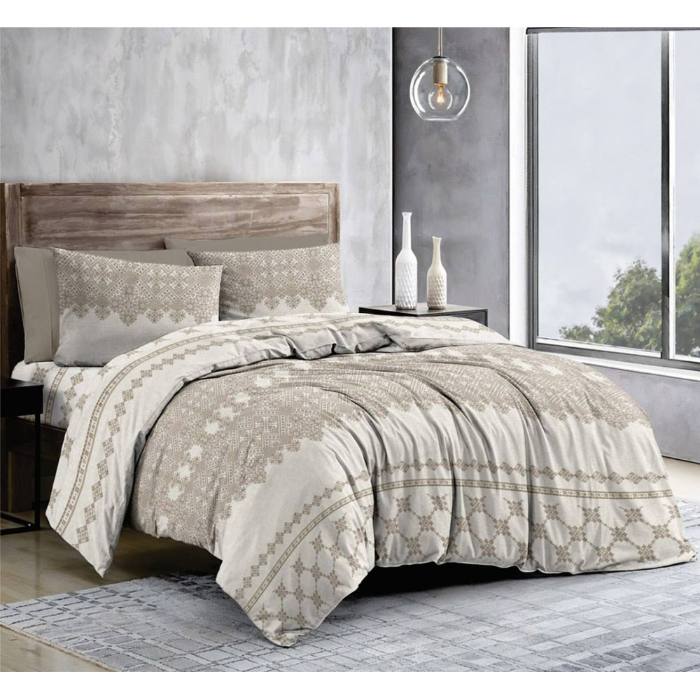 Bedding set SoundSleep Lace Beige calico-gold single 140x215 cm (2800005093452)