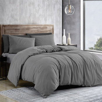 Комплект постільної білизни SoundSleep Plain Grey бязь-голд двоспальний євро 200х220 см (2800005136289)