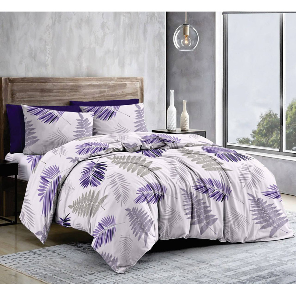 Pillowcase SoundSleep Purple Fern Gold Calico 50x70 cm (2800005071948)