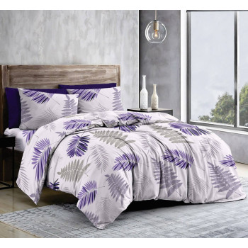 Комплект постільної білизни SoundSleep Purple Fern бязь-голд сімейний 140х215 см (2800005071931)