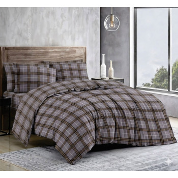 Комплект постільної білизни SoundSleep Tartan Grey бязь-голд полуторний 160х220 см (2800005093759)