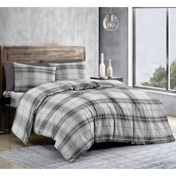 Комплект постільної білизни SoundSleep Urban Grid бязь-голд полуторний 160х220 см (2800005093292)