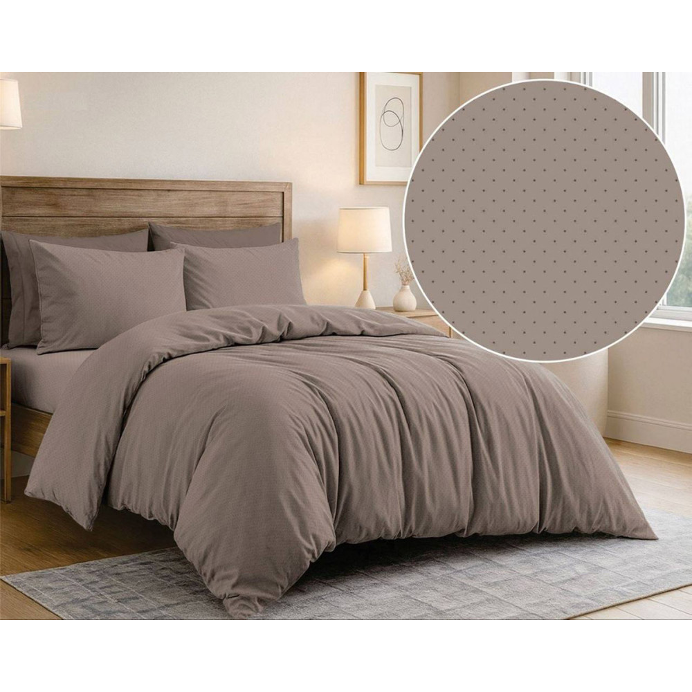 Комплект постельного белья SoundSleep Dots Beige бязь-голд односпальный 145х215 см (2800005185553)