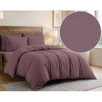Комплект постельного белья SoundSleep Dots Marsala бязь-голд двуспальный 175х215 см (2800005185607)