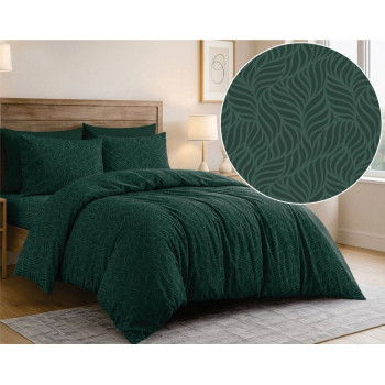 Комплект постільної білизни SoundSleep Leaves Green бязь-голд євро 200х220 см (2800005187786)