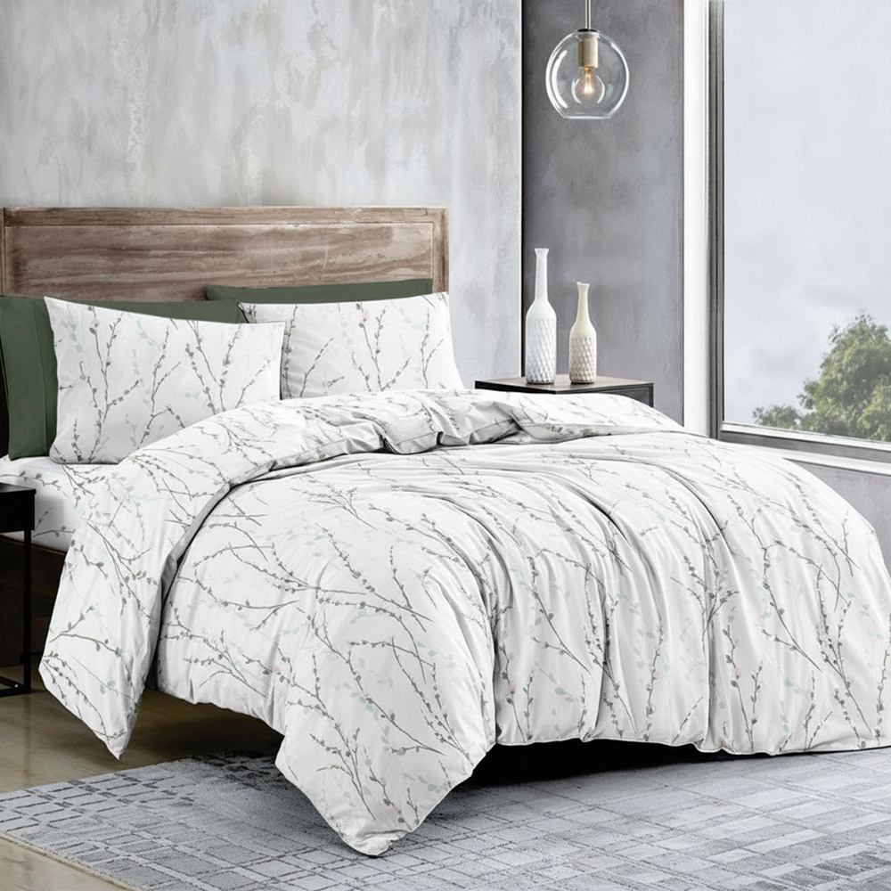 SoundSleep Branch Olive Gold Calico Pillowcase 50x70 cm White with Print (2800005185966)